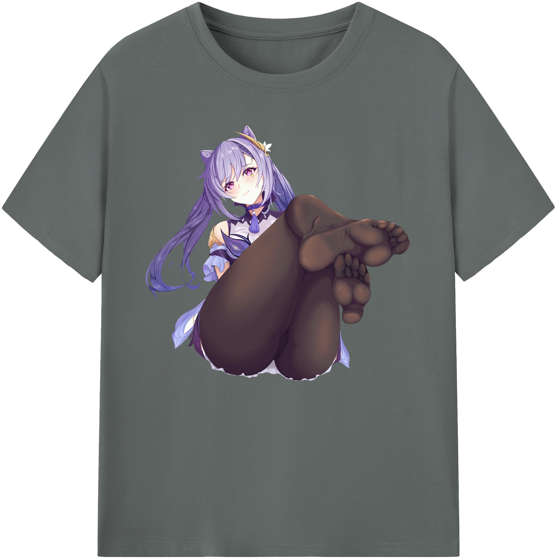 げんし神 刻晴 こくせい genshin Kokusei 綿100％ メンズ半袖Tシャツ｜肌触りやわらか＆通気性